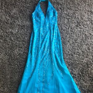 Blue beaded dress